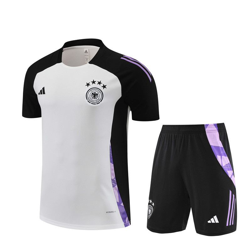 AAA Quality Germany 24/25 White/Black Training Kit Jerseys